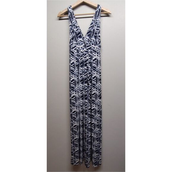 Tart Collections Dresses & Skirts - Tart Maxi Dress Women Size S White Blue Jersey Stretch Sleeveless Casual Party